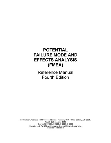 Potential Failure Mode and Effects Analysis (FMEA)