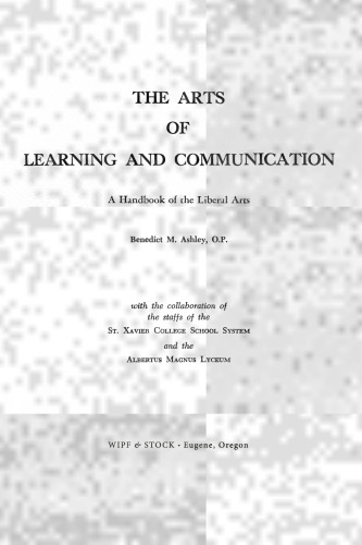 Arts of Learning and Communication - Handbook of Liberal Arts