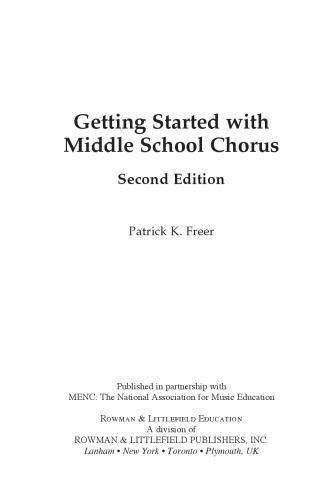 Getting Started with Middle School Chorus