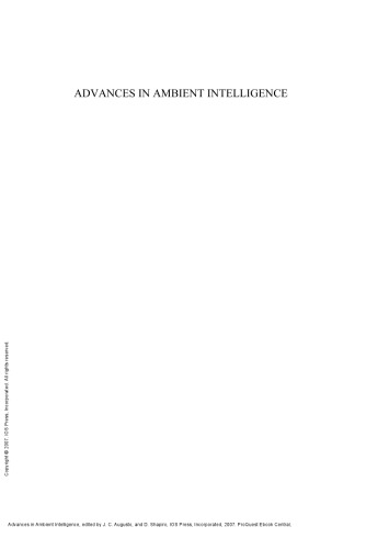 Advances in Ambient Intelligence