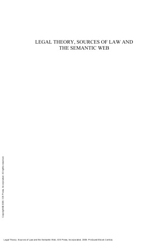 Legal Theory, Sources of Law and the Semantic Web