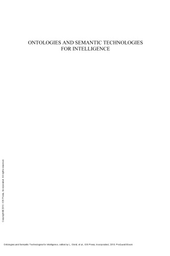 Ontologies and Semantic Technologies for Intelligence