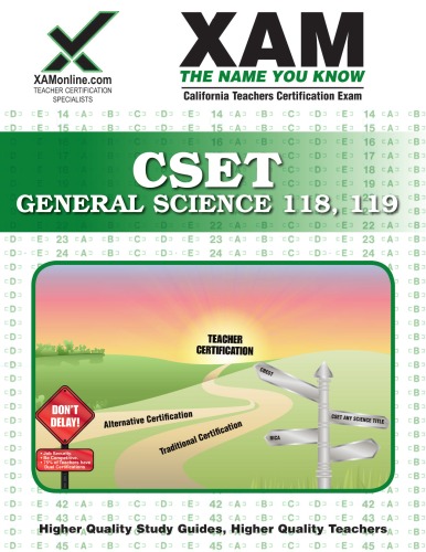 CSET General Science 118, 119 Teacher Certification, 2nd Edition (XAM CSET)
