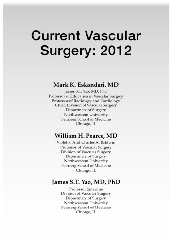 Current Vascular Surgery 2012