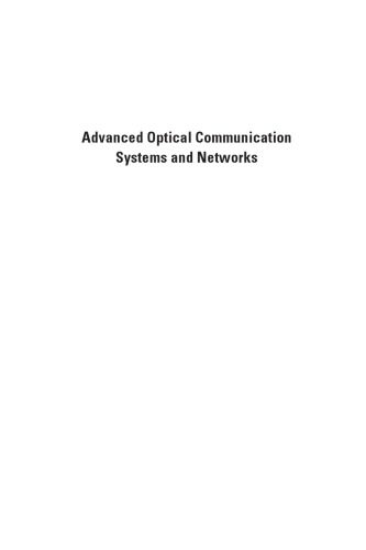 Advanced Optical Communication Systems and Networks