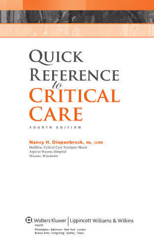 Quick reference to critical care
