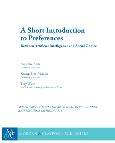 A short Introduction to Preferences. Between AI and Social Choice