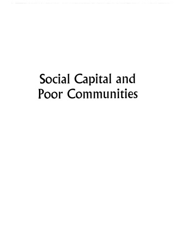Social Capital and Poor Communities