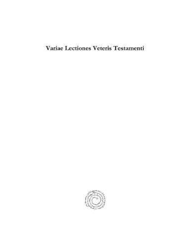 Variae Lectiones Veteris Testamenti