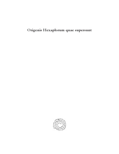 Origenis Hexaplorum quae supersunt