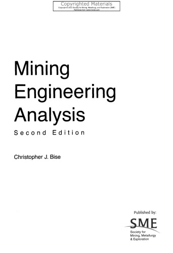 Mining Engineering Analysis
