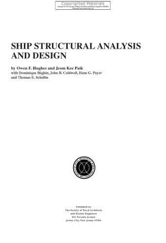 Ship Structural Analysis and Design