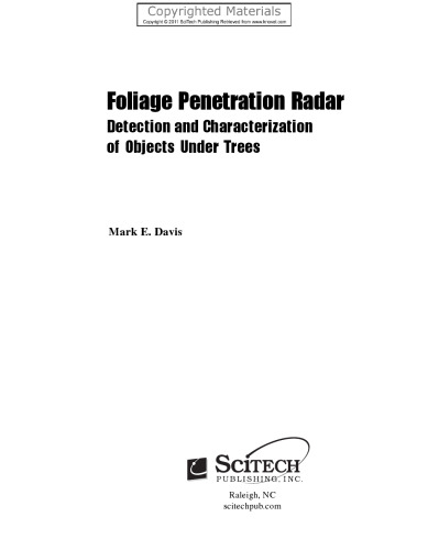 Foliage Penetration Radar - Detection and Characterization of Objects under Trees