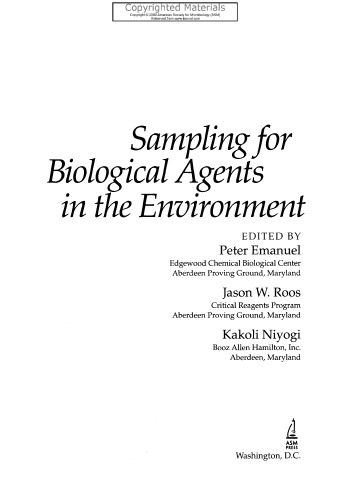 Sampling for Biological Agents in the Environment