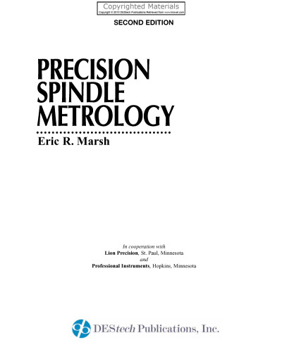 Precision Spindle Metrology