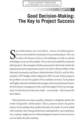 Project Manager’s Guide to Making Successful Decisions
