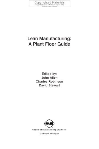 Lean Manufacturing - A Plant Floor Guide