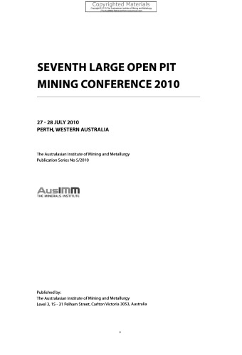 Seventh Large Open Pit Mining Conference 2010