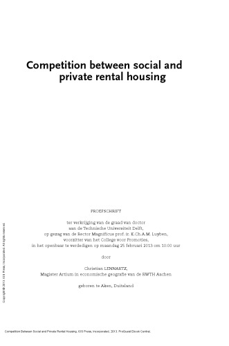 Competition Between Social and Private Rental Housing