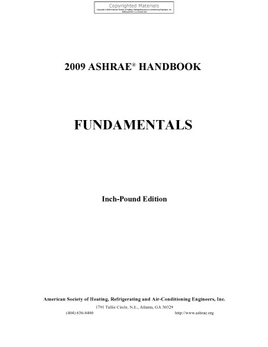 2009 ASHRAE Handbook - Fundamentals (I-P Edition)