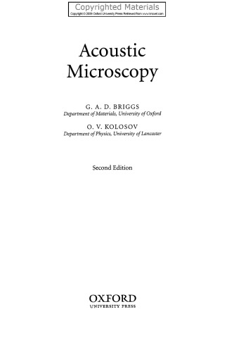 Acoustic Microscopy