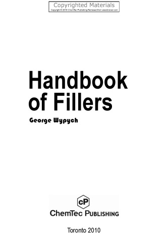 Handbook of Fillers