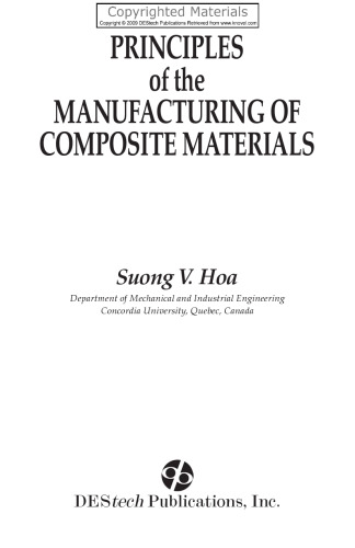 Principles of the Manufacturing of Composite Materials