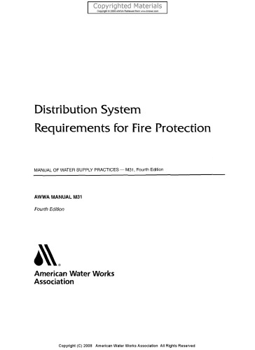 Distribution System Requirements for Fire Protection