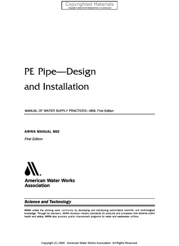 PE Pipe - Design and Installation