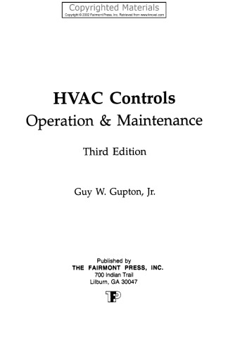 HVAC Controls - Operation and Maintenance