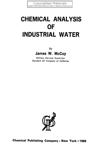 Chemical Analysis of Industrial Water