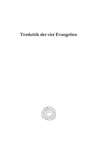 Textkritik Der Vier Evangelien