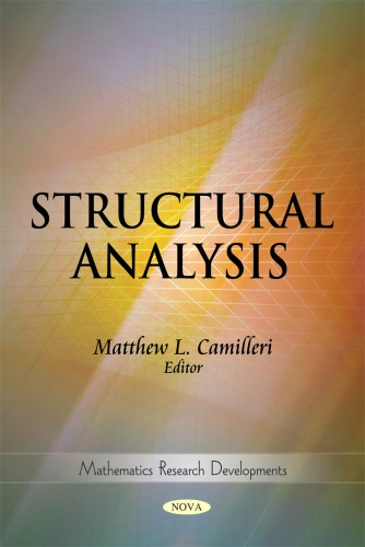 Structural Analysis (Mathematics Research Developments)