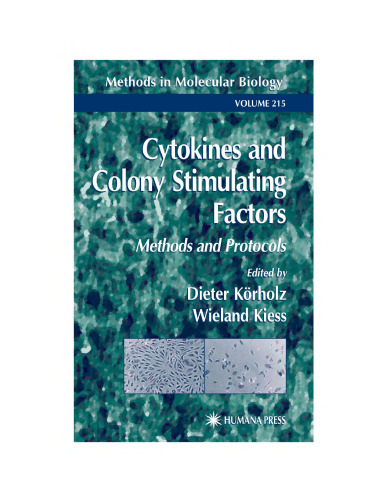 Cytokines and Colony Stimulating Factors Methods and Protocols