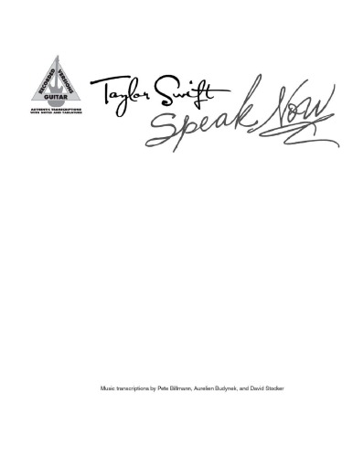 Taylor Swift - Speak Now - Guitar Recorded Version