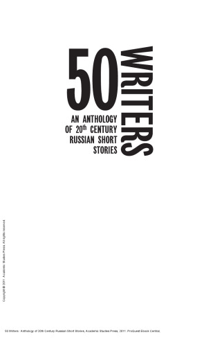 50 Writers : Anthology of 20th Century Russian Short Stories