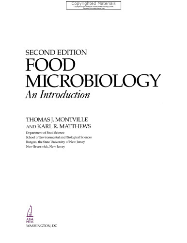 Food Microbiology - An Introduction
