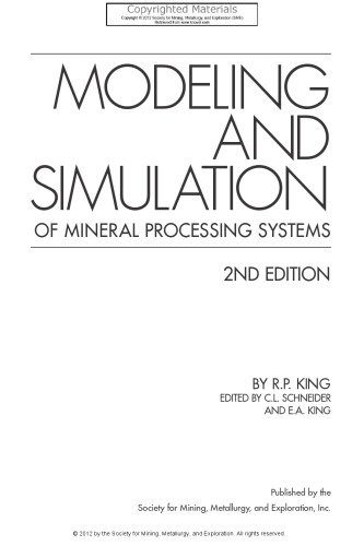 Modeling and Simulation of Mineral Processing Systems