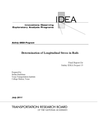 Determination of Longitudinal Stress in Rails
