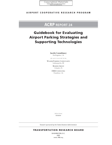 Guidebook for Evaluating Airport Parking Strategies and Supporting Technologies
