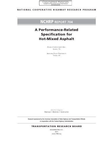 Performance-Related Specification for Hot-Mixed Asphalt