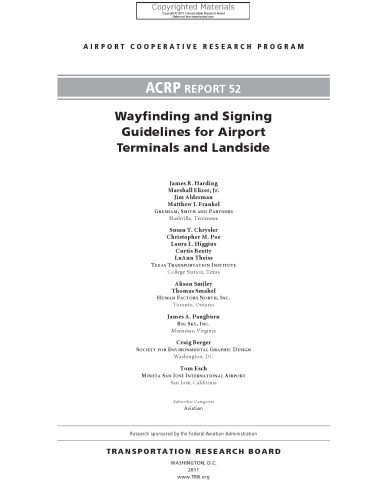 Wayfinding and Signing Guidelines for Airport Terminals and Landside