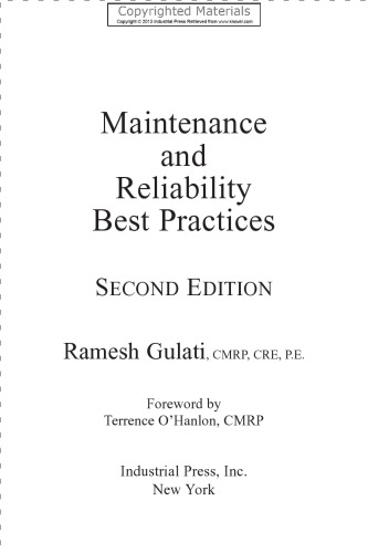 Maintenance and Reliability Best Practices