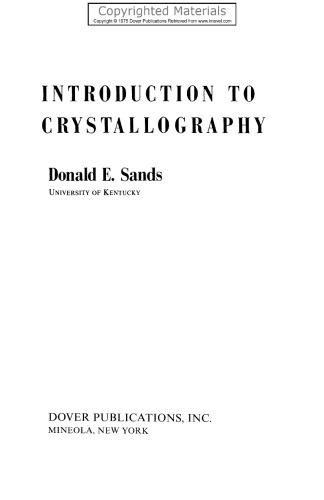Introduction to Crystallography