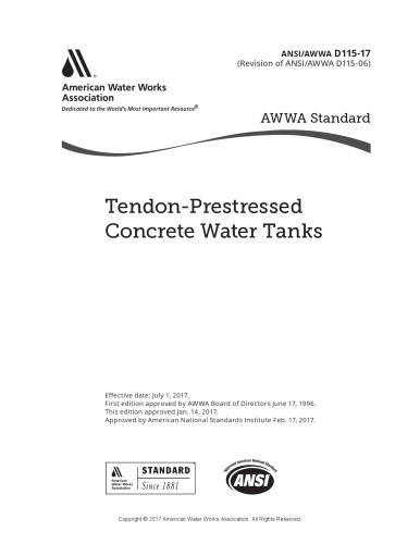 ANSI AWWA D115-17 Tendoned Prestressed Concrete Water Tanks