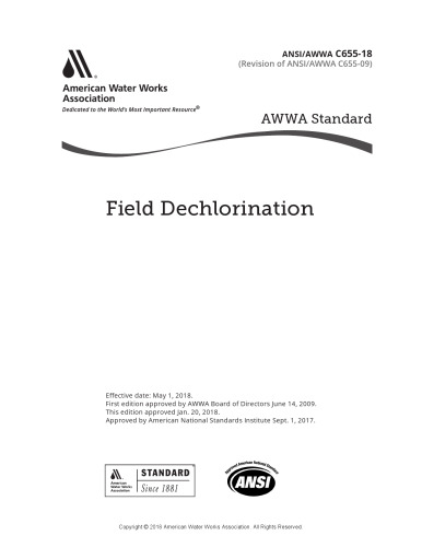 ANSI AWWA C655-18 Field Dechlorination