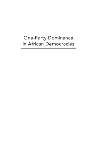 One-Party Dominance in African Democracies