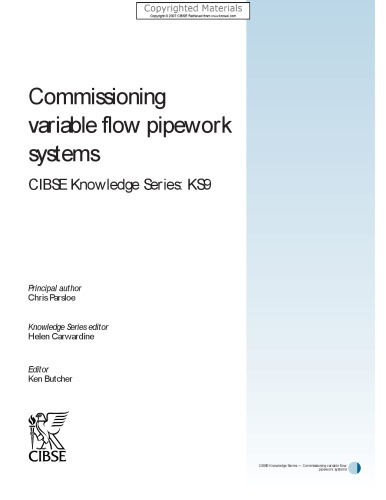 Commissioning variable flow pipework systems