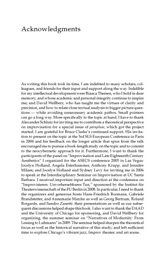 Improvisation as Art: Conceptual Challenges, Historical Perspectives