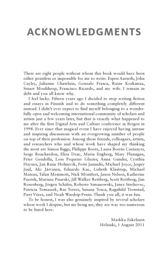 Cybertext Poetics: The Critical Landscape of New Media Literary Theory